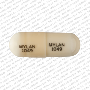 Pill MYLAN 1049 MYLAN 1049 White Capsule/Oblong is Doxepin Hydrochloride