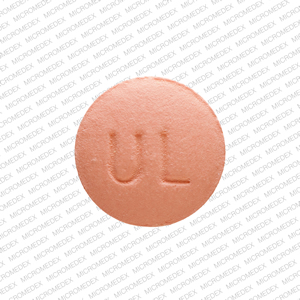 Pill UL 5 5 Pink Round is Bisoprolol Fumarate
