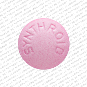 Pill SYNTHROID 112 Pink Round is Synthroid