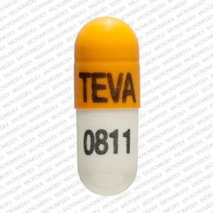 Nortriptyline hydrochloride 25 mg TEVA 25 mg 0811 Back