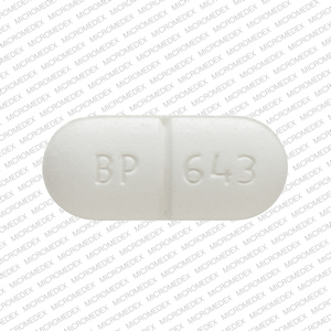 Acetaminophen and hydrocodone bitartrate 300 mg / 10 mg BP 643 10 Front