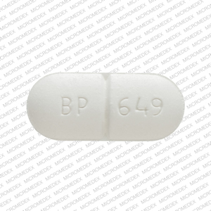Acetaminophen and hydrocodone bitartrate 300 mg / 7.5 mg BP 649 7.5 Front