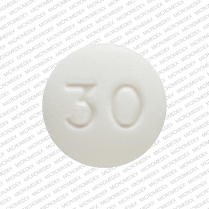 Oxycodone hydrochloride 30 mg R P 30 Back