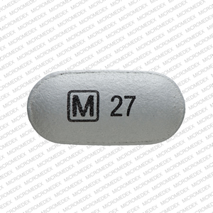 Pill M 27 Gray Capsule-shape is Methylphenidate Hydrochloride Extended-Release