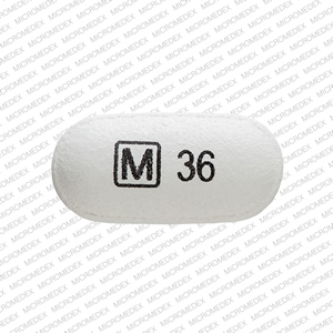 M 36 white pill