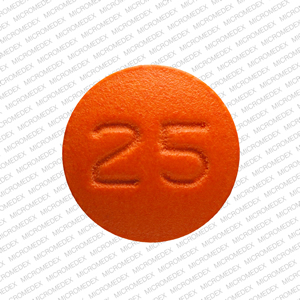 Thioridazine hydrochloride 25 mg M 58 25 Back