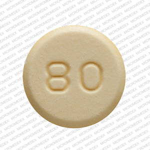 Propranolol hydrochloride 80 mg MYLAN 185 80 Back