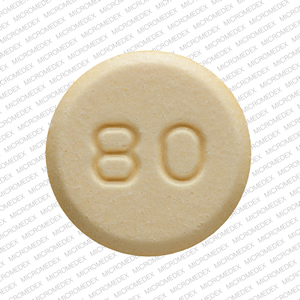 Propranolol hydrochloride 80 mg MYLAN 185 80 Back