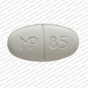 Pill MP 85 White Elliptical/Oval is Sulfamethoxazole and Trimethoprim