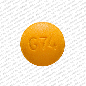 Pill G74 Orange Round is Oxymorphone Hydrochloride Extended-Release