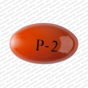 Pill P-2 Red Elliptical/Oval is Progesterone