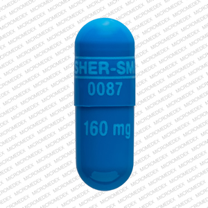 Propranolol hydrochloride extended release 160 mg UPSHER-SMITH 0087 160mg