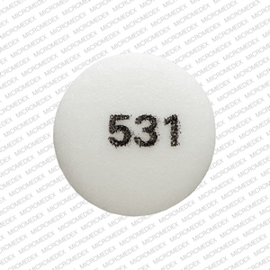 Pill 531 White Round is Tramadol Hydrochloride Extended-Release