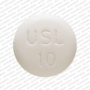 Pill USL 10 White Round is Potassium Chloride Extended-Release