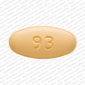 Pill 93 7244 Yellow Elliptical/Oval is Clarithromycin Extended Release