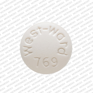 Isosorbide dinitrate 5 mg West-ward 769 Front