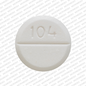 Acetaminophen and oxycodone hydrochloride 325 mg / 5 mg 104 Front