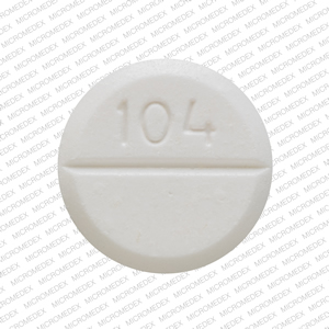 Acétaminophène et chlorhydrate d'oxycodone 325 mg / 5 mg 104 Front