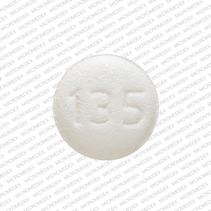 Pill 135 5 White Round is Escitalopram Oxalate