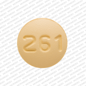 Pill 261 Yellow Round is Quetiapine Fumarate