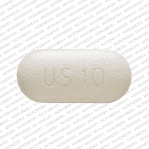 Pill US 10 White Oval is Potassium Chloride Extended-Release