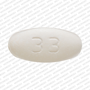 Amoxicillin and clavulanate potassium 500 mg / 125 mg X 33 Back