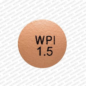 Paliperidone extended-release 1.5 mg WPI 1.5 Front