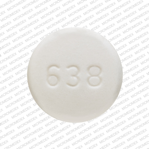 Pill 638 White Round is Alendronate Sodium