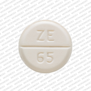 Pill ZE 65 White Round is Amiodarone Hydrochloride