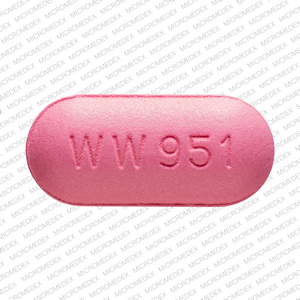 Amoxicillin trihydrate 875 mg WW 951 Back