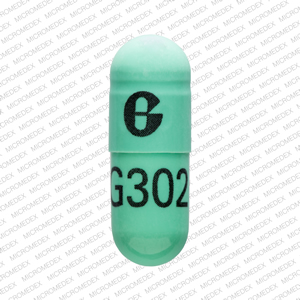 Pill G302 G Green Capsule/Oblong is Indomethacin