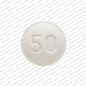 Pill 50  White Round is Quetiapine Fumarate