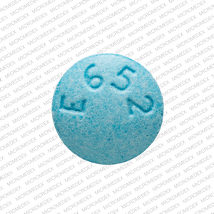 Pill 15 E652 Blue Round is Morphine Sulfate Extended-Release