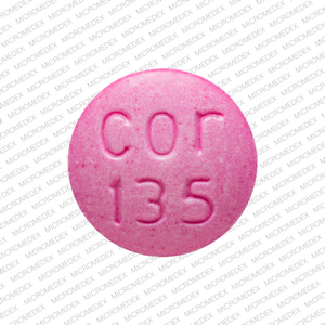 Pill cor 135 Pink Round is Amphetamine and Dextroamphetamine