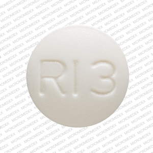 Pill RI3 White Round is Risperidone
