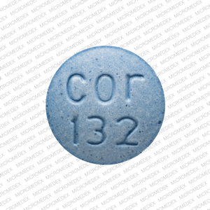 Pill cor 132 Blue Round is Amphetamine and Dextroamphetamine