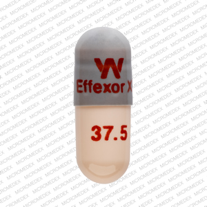 Venlafaxine hydrochloride extended-release 37.5 mg W Effexor XR 37.5 Front