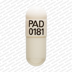 Pill PAD 0181 White Capsule/Oblong is Potassium Chloride Extended-Release