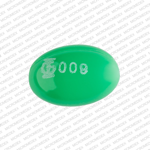 Pill Logo 008 Green Elliptical/Oval is Gas relief extra strength
