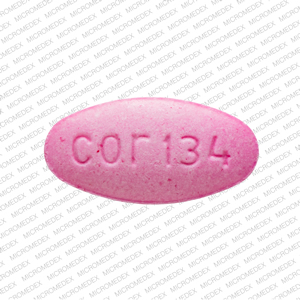 Pill cor 134 Pink Oval is Amphetamine and Dextroamphetamine