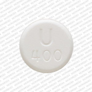 Theophylline extended-release 400 mg P F U 400 Back