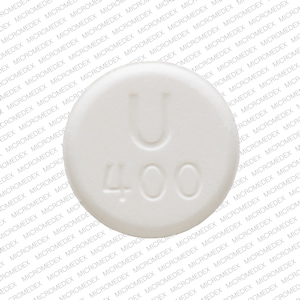 Theophylline extended-release 400 mg P F U 400 Back