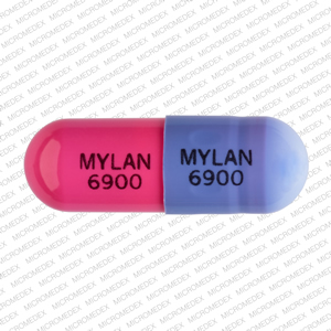 Pill MYLAN 6900 MYLAN 6900 Purple Capsule/Oblong is Amlodipine Besylate and Benazepril Hydrochloride