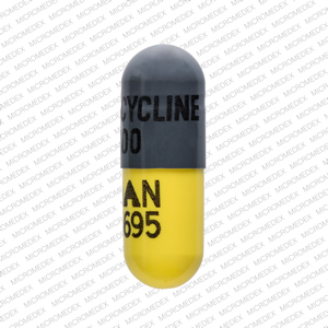 Minocycline hydrochloride 100 mg MINOCYCLINE 100 DAN 5695 Back
