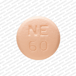 Nifedipine extended-release 60 mg M NE 60 Back