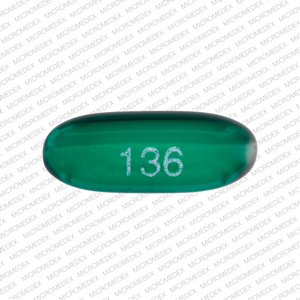 Pill 136 Green Capsule/Oblong is Ergocalciferol