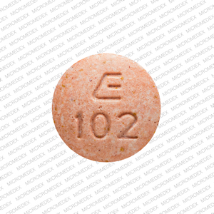 Lisinopril 20 mg E 102 Front
