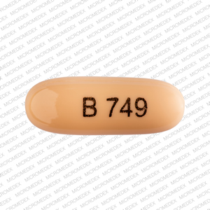 Pill B 749 Brown Capsule/Oblong is Dutasteride