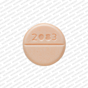 Pill TEVA 2083 Orange Round is Hydrochlorothiazide