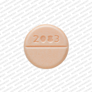 Hydrochlorothiazide 25 mg TEVA 2083 Front